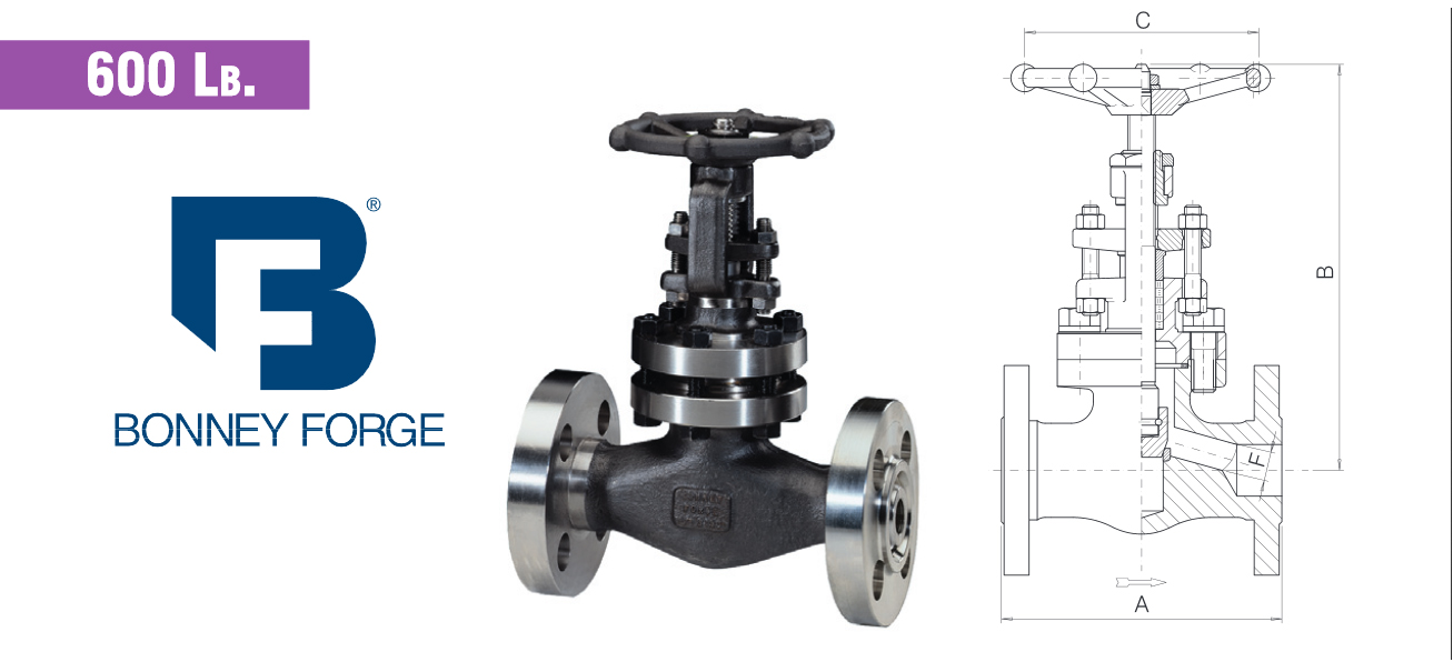 Globe Type Bolted 600 lb. valves Tyval Industrial Supply
